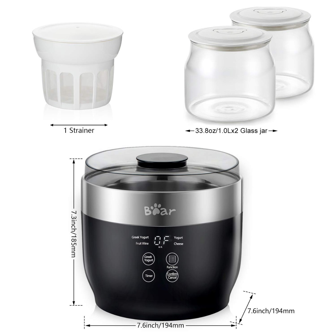 Bear Stainless Steel Yogurt Maker - Thumbnail 5